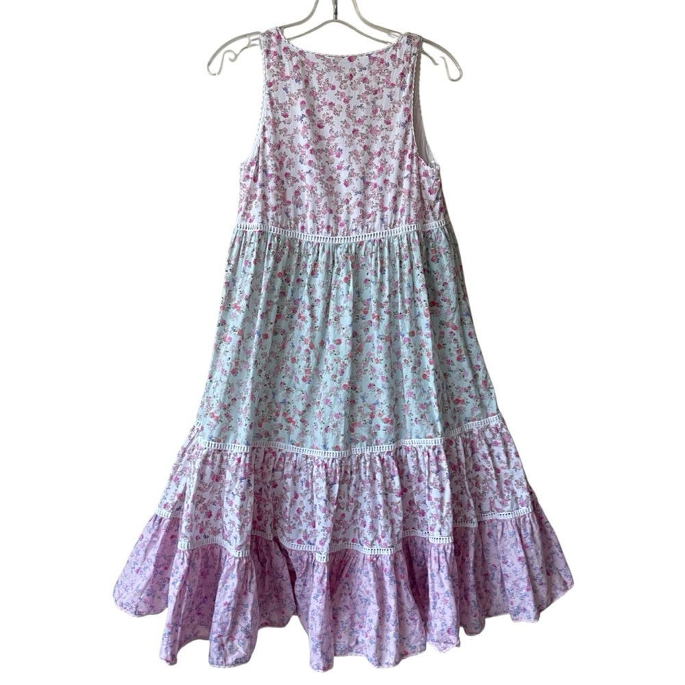 LOVESHACKFANCY x Target Camille Mixed Floral Tiered Midi Dress - Picture 3 of 10